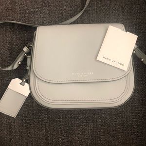 Marc Jacobs Silver/Light Grey Mini Rider Crossbody Bag